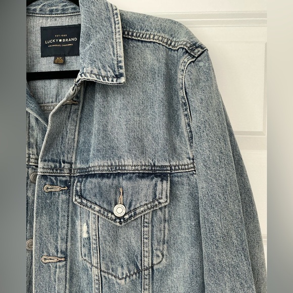 Lucky Brand‎ Oversized Denim Jacket Unisex Size Small - Picture 5 of 8
